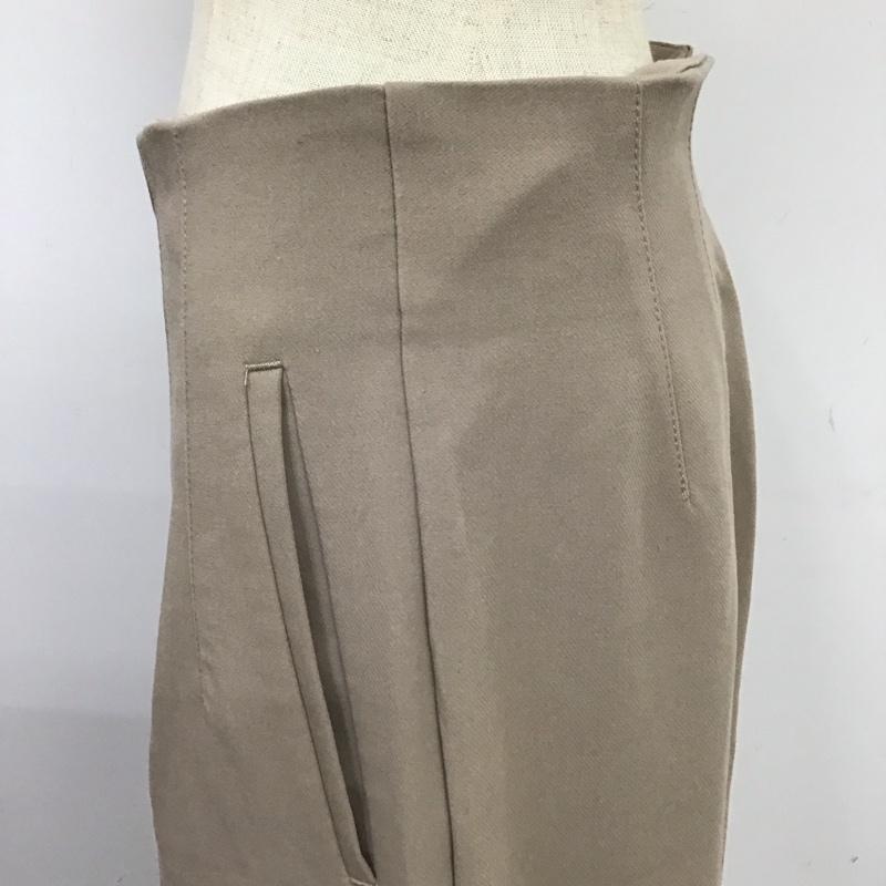 ザラ ZARA パンツ スラックス スラックス ワイドパンツ センタータックパンツ M 無地 ベージュ / ベージュ /  レディース USED 古着 中古 10118516