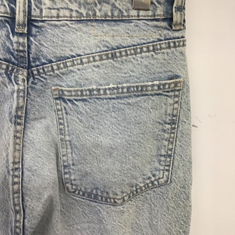 ザラ ZARA パンツ デニム、ジーンズ ダメージデニム 40 無地 水色 / ライトブルー /  レディース USED 古着 中古 10136598