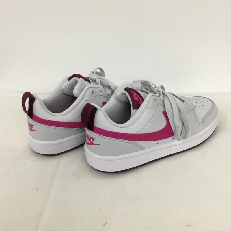 ナイキ NIKE スニーカー スニーカー BQ5448-015 COURT BOROUGH LOW 2 GS 23cm 23.0cm ロゴ、文字 灰 / グレー / X 白 / ホワイト / X 桃 / ピンク /  レディース USED 古着 中古 10132113