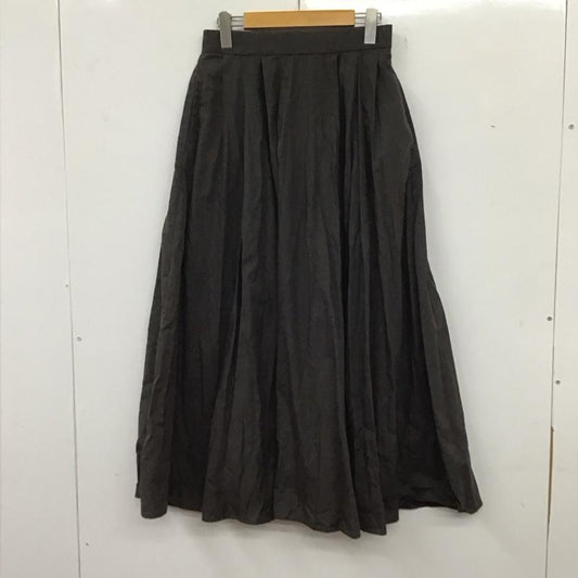 ニコアンド niko and... スカート ロングスカート L 無地 チャコールグレー / チャコールグレー /  レディース USED 古着 中古 10136952