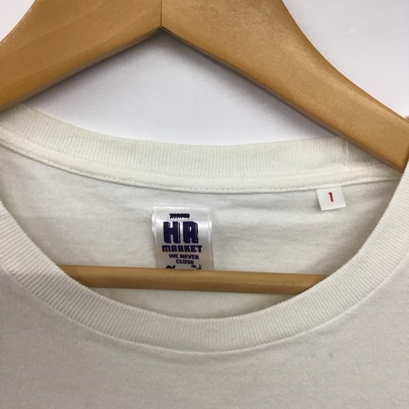 ハリウッドランチマーケット H.R MARKET Tシャツ 半袖 半袖カットソー プリントTシャツ クルーネックカットソー 1 プリント 白 / ホワイト /  メンズ USED 古着 中古 10147588
