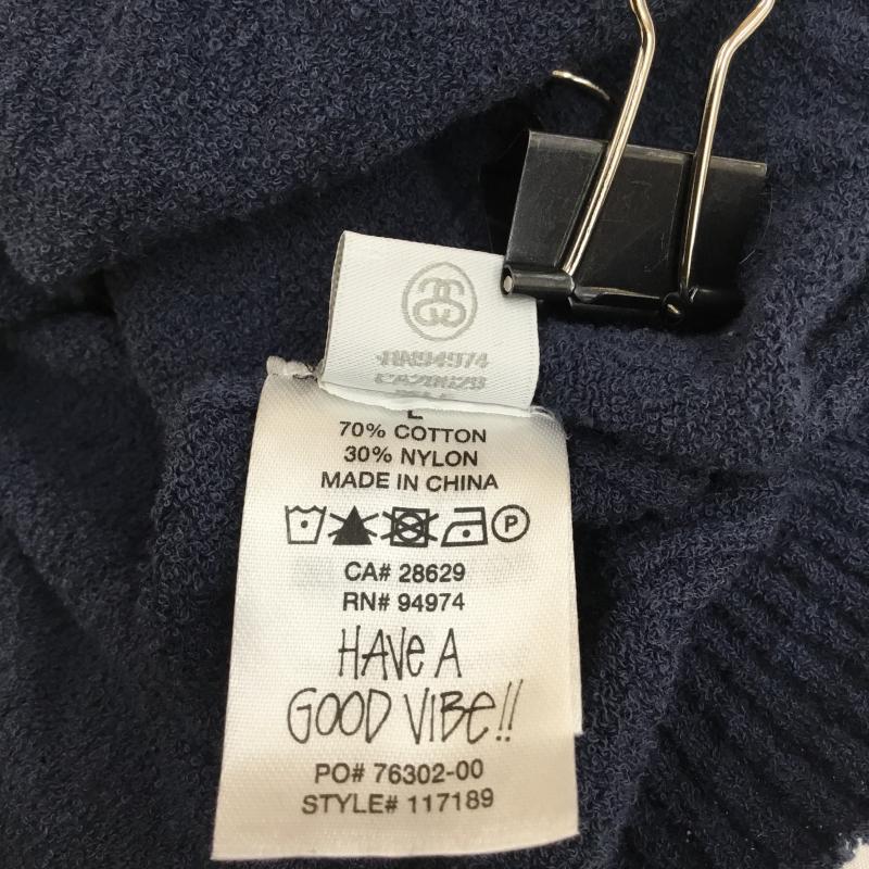 ステューシー STUSSY ジャケット、上着 ジャケット、ブレザー 23ss　LIGHT　WEIGHT　LS　ZIP　POLO L 刺繍 X ワンポイント 紺 / ネイビー /  メンズ USED 古着 中古 10122742