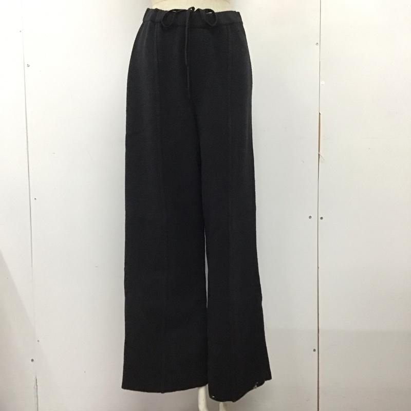 マウジー MOUSSY パンツ ワークパンツ、ペインターパンツ 010ea370-5560 LOOPYAMKNITパンツ ワイドパンツ 2 無地 黒 / ブラック /  レディース USED 古着 中古 10123838