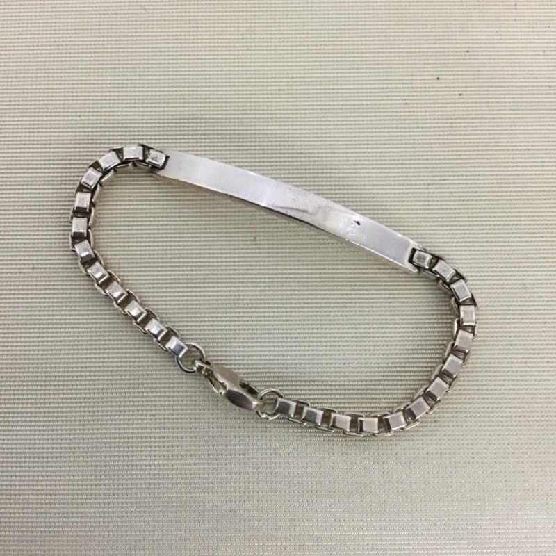 ティファニー TIFFANY&Co. アクセサリー ブレスレット、バングル ベネチアンリンクIDブレスレット 2004 箱有 無地 銀 / シルバー /  レディース USED 古着 中古 10147437
