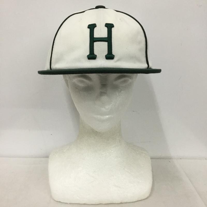 ハフ HUF 帽子 キャップ CLASSIC H BASEBALL PIPING ロゴ、文字 白 / ホワイト / X 緑 / グリーン /  メンズ USED 古着 中古 10150604
