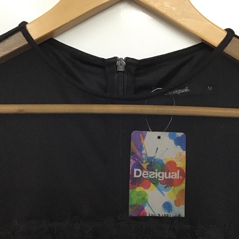 デシグアル Desigual ワンピース ロングスカート 刺繍 チュール M 刺繍 黒 / ブラック /  レディース USED 古着 中古 10131484