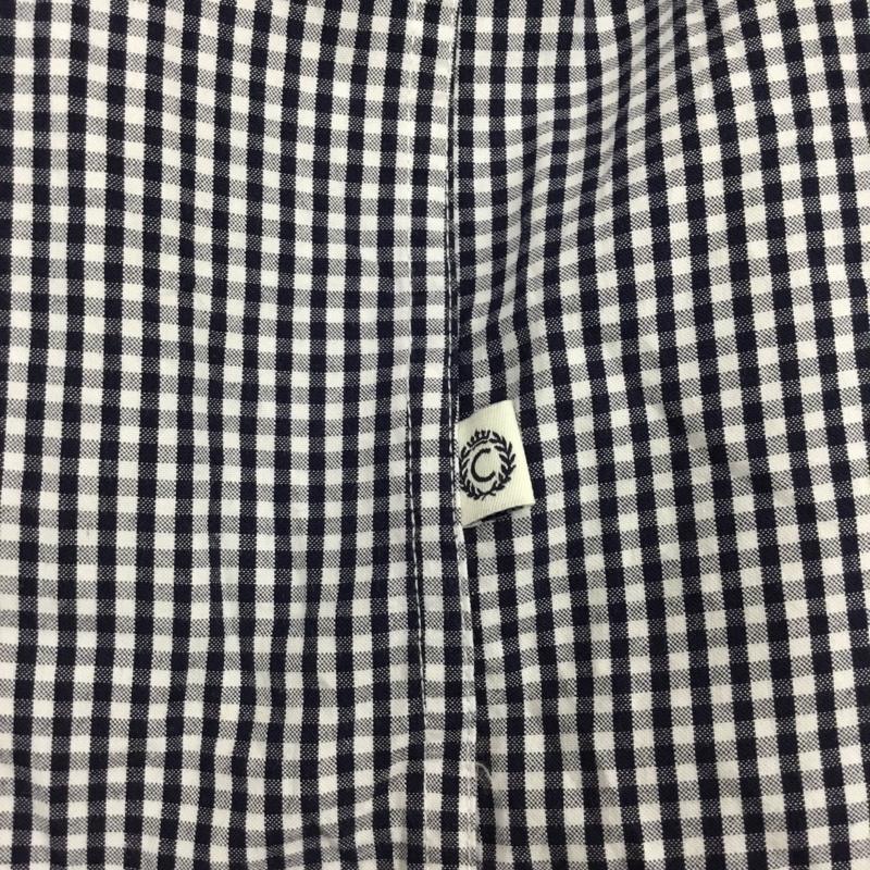チャップス CHAPS シャツ、ブラウス 長袖 ボタンダウン 胸ポケット L チェック 白 / ホワイト / X 紺 / ネイビー /  メンズ USED 古着 中古 10115540