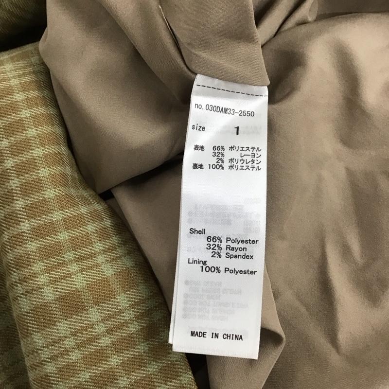 スライ SLY ワンピース ミニスカート 030DAM33-2550 CHECK WRAP SH OP シャツワンピース 1 チェック ベージュ / ベージュ / X カーキ / カーキ /  レディース USED 古着 中古 10108230