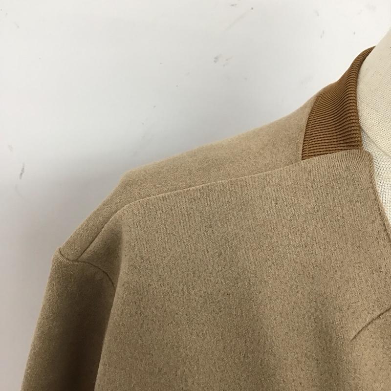クロコダイル CROCODILE カーディガン 長袖 0202-35256 ノーカラージャケット L ワンポイント 茶 / ブラウン /  レディース USED 古着 中古 10120602