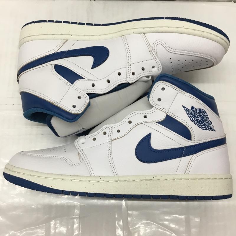 ナイキ NIKE スニーカー スニーカー FN5215 141 AIR JORDAN 1 MID SE 27cm 箱有 27.0cm ロゴ、文字 白 / ホワイト / X 青 / ブルー /  メンズ USED 古着 中古 10112847