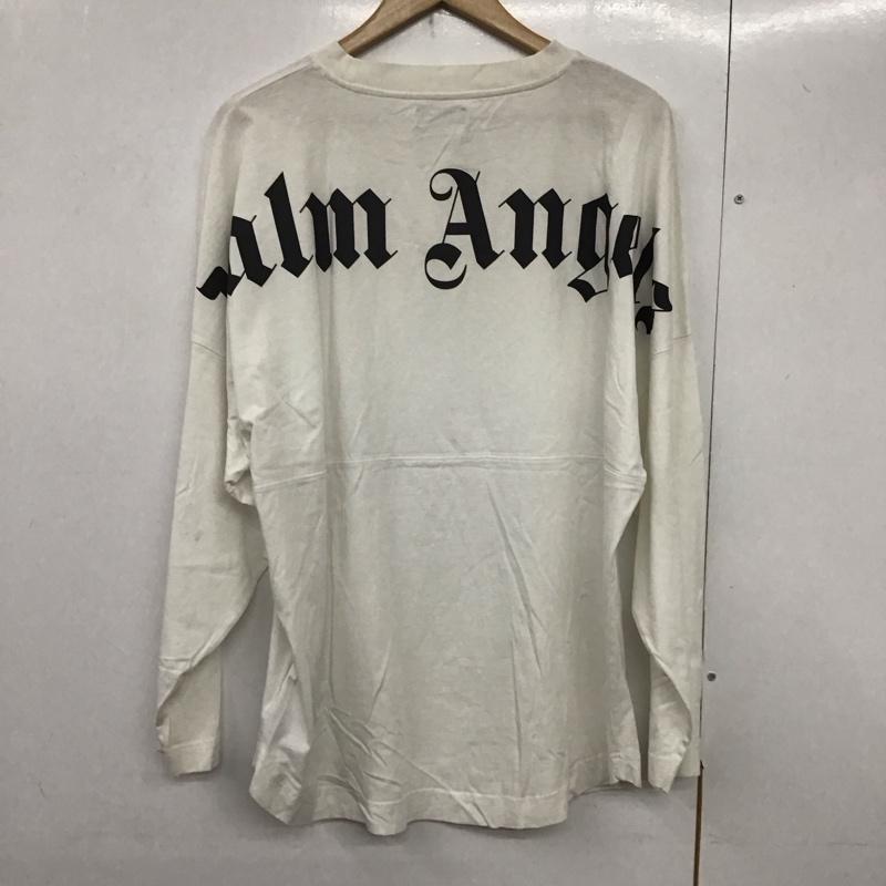 パーム・エンジェルス Palm Angels カットソー 長袖 長袖カットソー プリントカットソー クルーネック S ロゴ、文字 白 / ホワイト /  メンズ USED 古着 中古 10140563