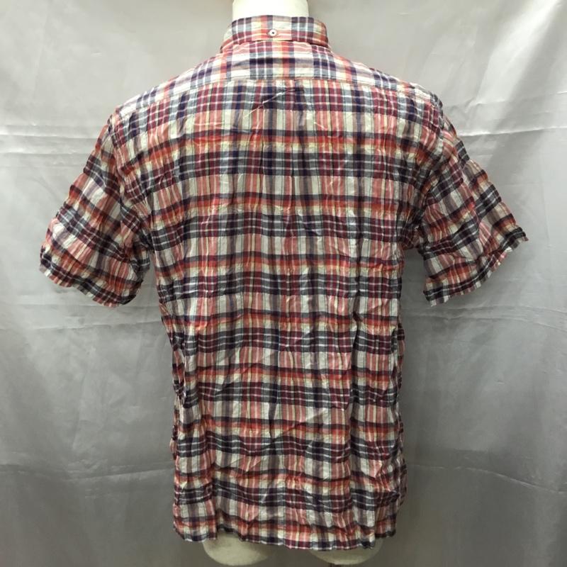 バラクータ BARACUTA シャツ、ブラウス 半袖 ZBP443 タグ付き ハーフボタン XL チェック マルチカラー / マルチカラー /  メンズ USED 古着 中古 10111340