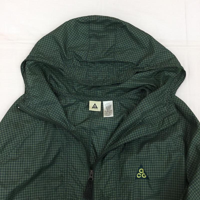 ナイキ エィシージー NIKE ACG ジャケット、上着 ジャケット、ブレザー F40104SCI アノラックジャケット　パーカー L チェック 緑 / グリーン /  メンズ USED 古着 中古 10143873