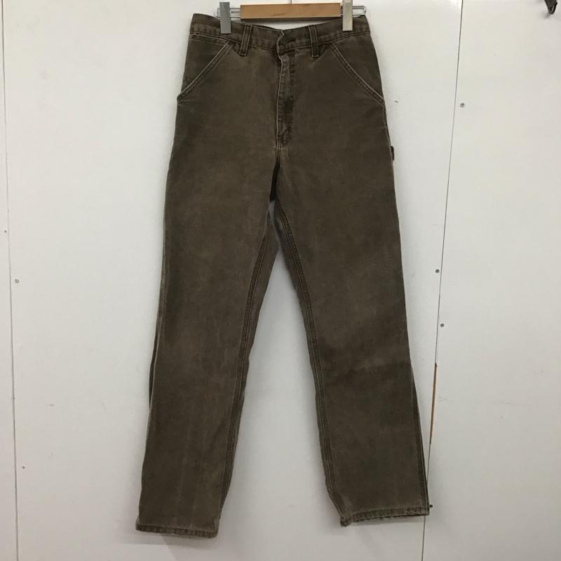 カーハート Carhartt パンツ デニム、ジーンズ デニムパンツ スリムパンツ カジュアルパンツ ロゴ、文字 茶 / ブラウン /  メンズ USED 古着 中古 10137680