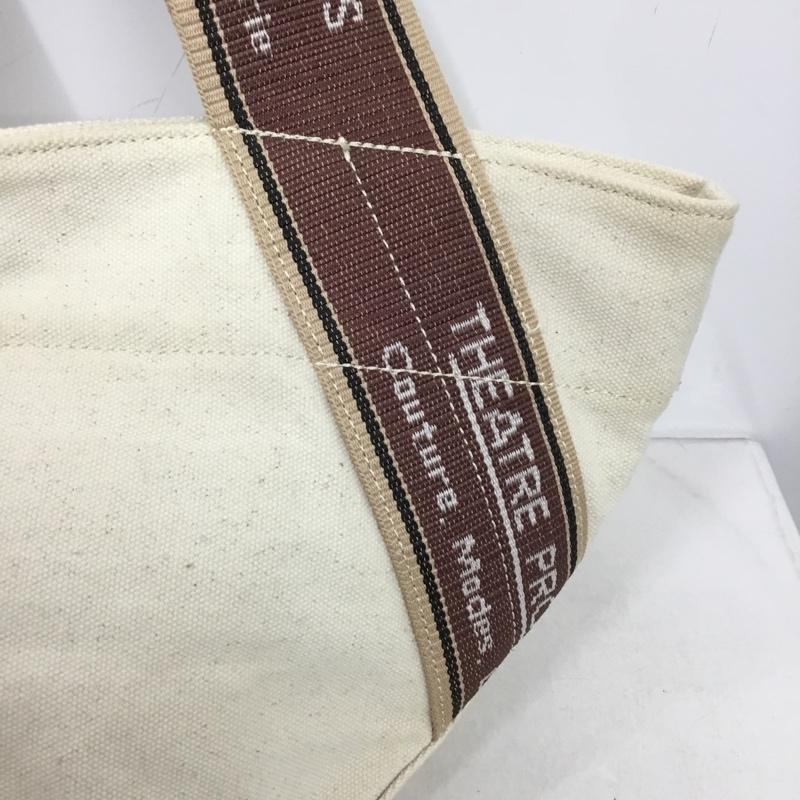 シアタープロダクツ THEATRE PRODUCTS ハンドバッグ ハンドバッグ OP200001 別注ロゴジャガードテープトートバッグ OPAQUE.CLIP ロゴ、文字 茶 / ブラウン / X アイボリー / アイボリー /  レディース USED 古着 中古 10141657