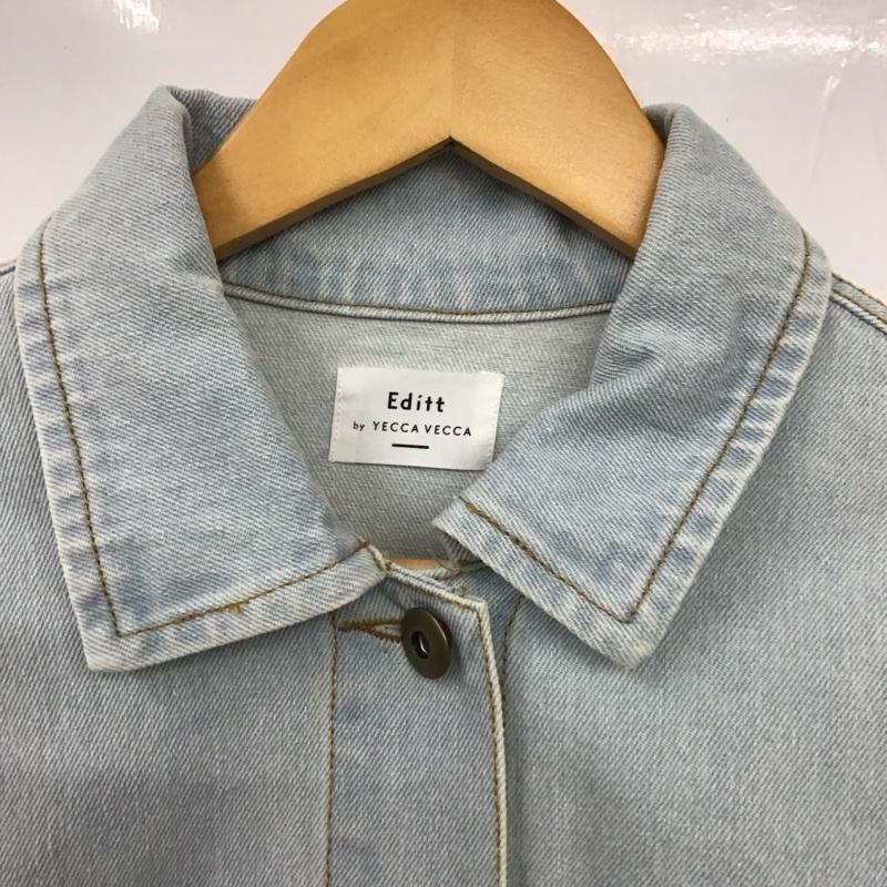 イェッカヴェッカ YECCA VECCA ジャケット、上着 ジャケット、ブレザー 7B11L0Y0200 コインフリンジデニムジャケット FREE 無地 水色 / ライトブルー /  レディース USED 古着 中古 10130971