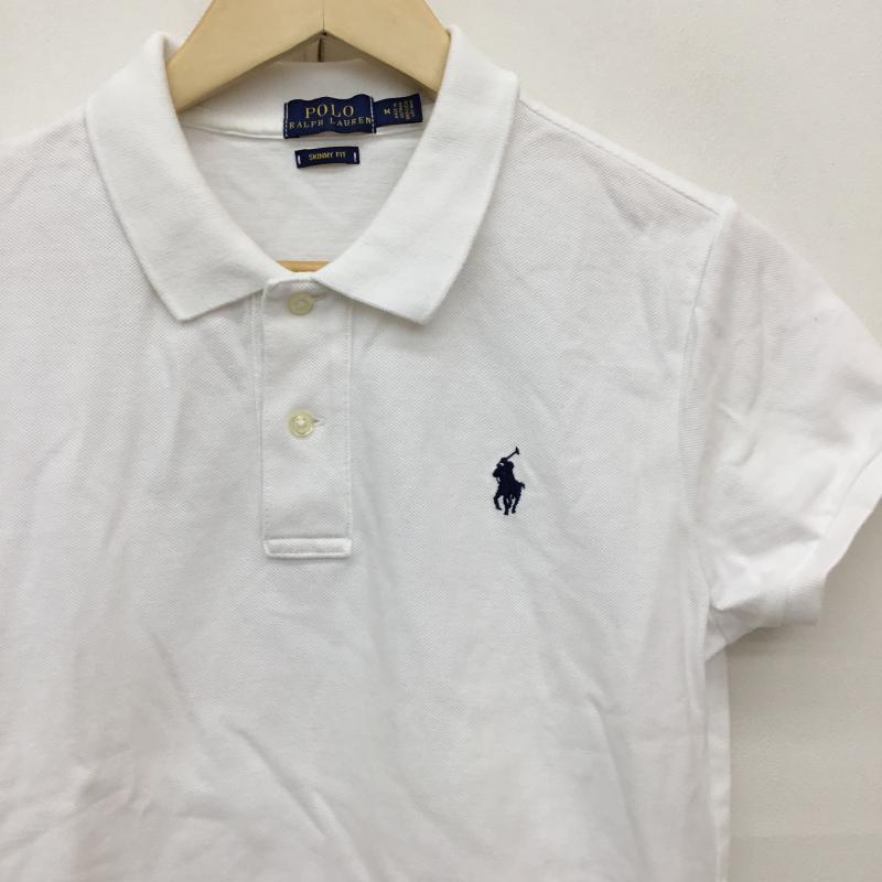 ポロラルフローレン POLO RALPH LAUREN カットソー 半袖 ポロシャツ M ロゴ、文字 白 / ホワイト /  レディース USED 古着 中古 10135644