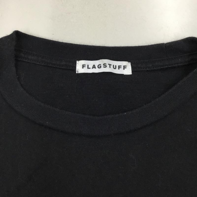 フラグスタフ FLAGSTUFF Tシャツ 半袖 半袖カットソー プリントTシャツ クルーネックカットソー L プリント 黒 / ブラック /  メンズ USED 古着 中古 10120114