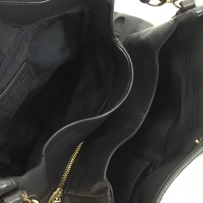コーチ COACH トートバッグ トートバッグ F35723 レザー ロゴ、文字 紺 / ネイビー /  レディース USED 古着 中古 10141873