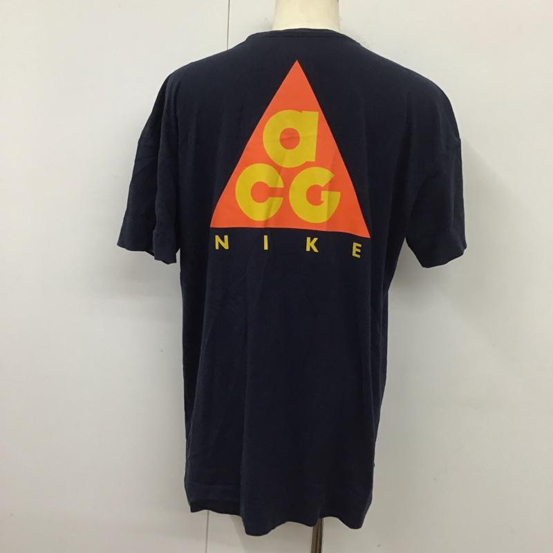 ナイキ エィシージー NIKE ACG Tシャツ 半袖 ao4643-451 半袖カットソー プリントTシャツ スポーツウェア L ロゴ、文字 紺 / ネイビー /  メンズ USED 古着 中古 10112087