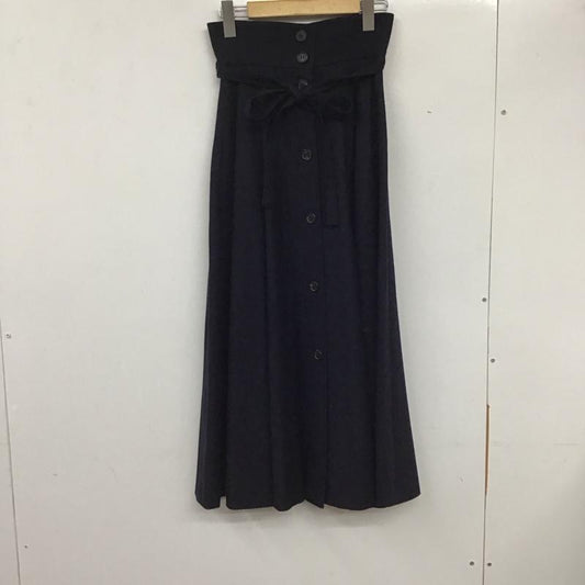 イヴサンローラン Yves Saint Laurent スカート ロングスカート ロングスカート フレアスカート カジュアルスカート 36 無地 紺 / ネイビー /  レディース USED 古着 中古 10135056