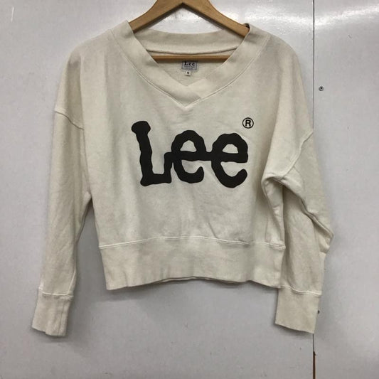 リー Lee トレーナー 長袖 M ロゴ、文字 X プリント 白 / ホワイト /  レディース USED 古着 中古 10141223