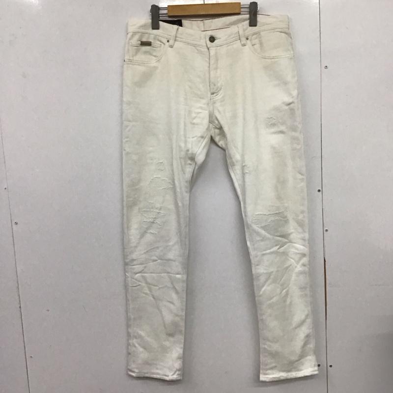 アルマーニエクスチェンジ ARMANI EXCHANGE パンツ デニム、ジーンズ スリムパンツ ストレッチパンツ カジュアルパンツ 34 ダメージ加工 白 / ホワイト /  メンズ USED 古着 中古 10148300