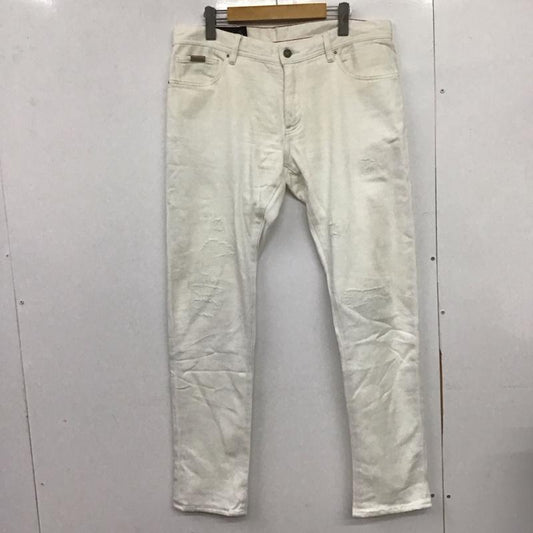アルマーニエクスチェンジ ARMANI EXCHANGE パンツ デニム、ジーンズ スリムパンツ ストレッチパンツ カジュアルパンツ 34 ダメージ加工 白 / ホワイト /  メンズ USED 古着 中古 10148300