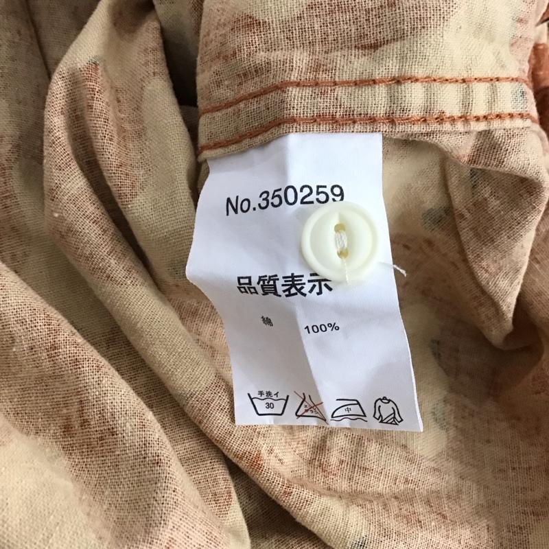 ゴースローキャラバン go slow caravan シャツ、ブラウス 長袖 350259 鼻柄 1 プリント 橙 / オレンジ /  メンズ USED 古着 中古 10142923