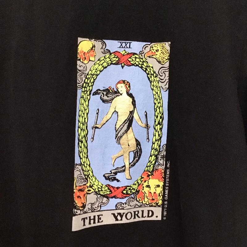 ザラ ZARA Tシャツ 半袖 半袖カットソー プリントTシャツ クルーネックカットソー S プリント 黒 / ブラック /  メンズ USED 古着 中古 10145689