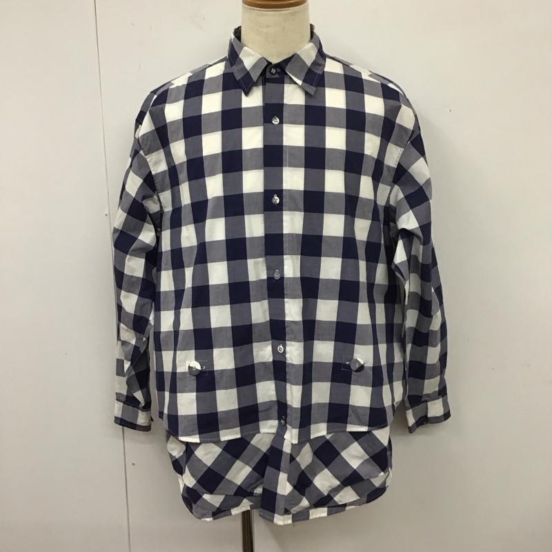 シーエムエフアウトドアガーメント CMF OUTDOOR GARMENT シャツ、ブラウス 長袖 cmf2302-s04j NEWSPAPERSHIRTS 長袖シャツ チェックシャツ M チェック 白 / ホワイト / X 青 / ブルー /  メンズ USED 古着 中古 10112581