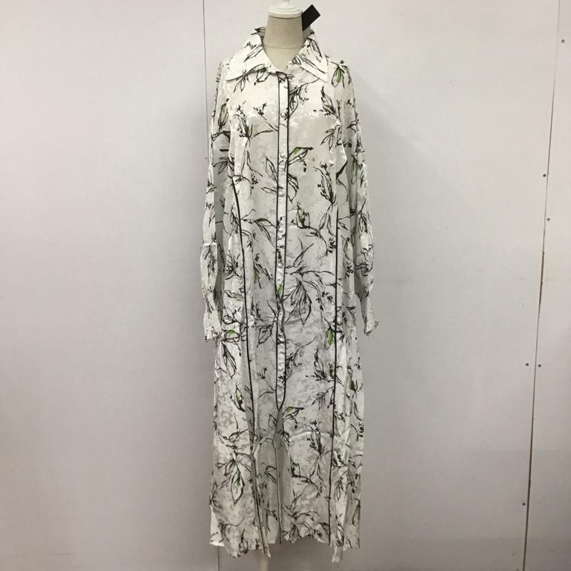 ジーナシス JEANASIS ワンピース ロングスカート JS071319MC クサキガラロングOP タグ付き FREE 総柄 白 / ホワイト /  レディース USED 古着 中古 10107180