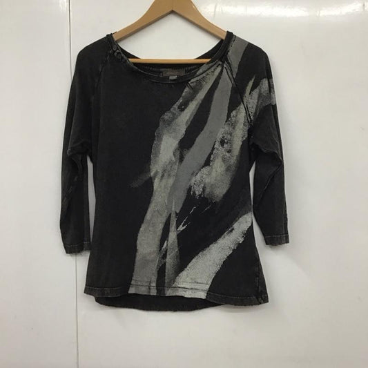 ディーゼル DIESEL Tシャツ 七分袖 XS プリント 黒 / ブラック /  レディース USED 古着 中古 10130603