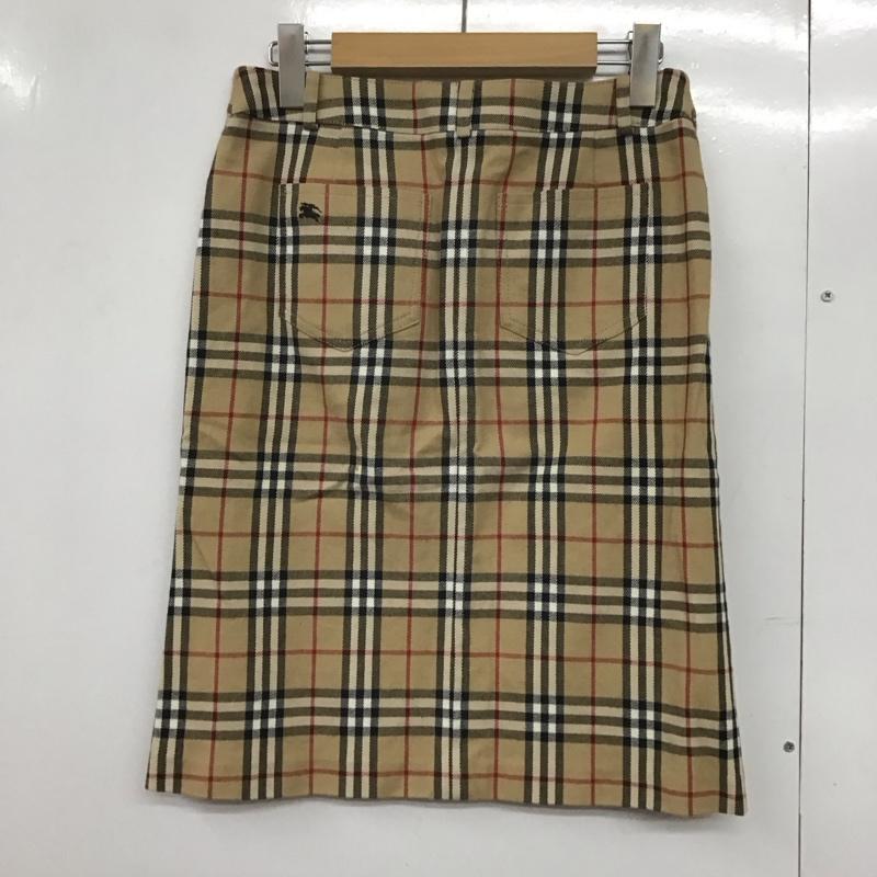 バーバリーブルーレーベル BURBERRY BLUE LABEL スカート ひざ丈スカート タイトスカート 38 チェック マルチカラー / マルチカラー /  レディース USED 古着 中古 10145382
