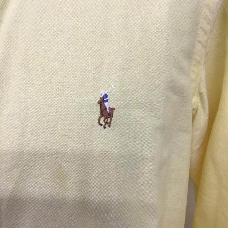ラルフローレン RALPHLAUREN シャツ、ブラウス 長袖 長袖シャツ 無地シャツ カラーシャツ ボタンダウン S ロゴ、文字 黄 / イエロー /  メンズ USED 古着 中古 10127988