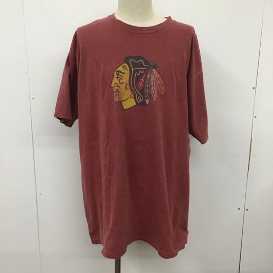 マジェスティック MAJESTIC Tシャツ 半袖 半袖カットソー プリントTシャツ クルーネックカットソー 古着 XL プリント えんじ / ワインレッド /  メンズ USED 古着 中古 10107328