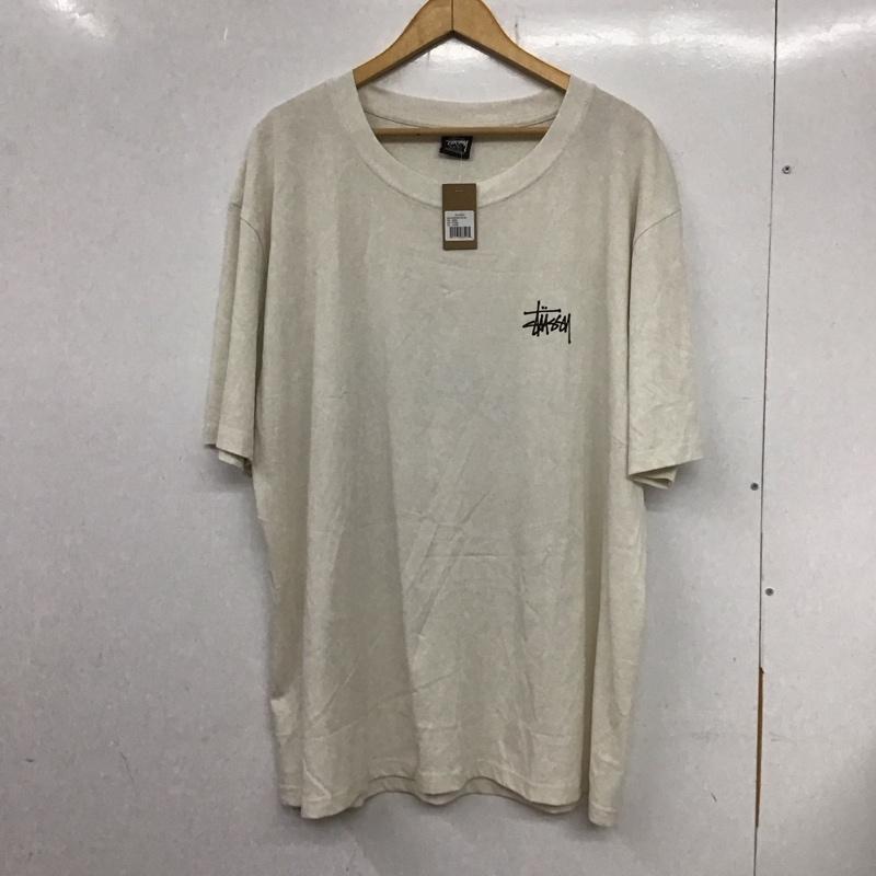 ステューシー STUSSY Tシャツ 半袖 半袖カットソー プリントTシャツ クルーネックカットソー XL ロゴ、文字 白 / ホワイト /  メンズ USED 古着 中古 10133226