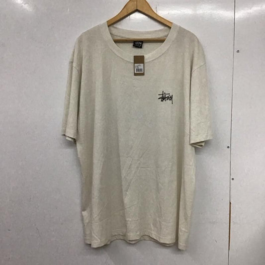 ステューシー STUSSY Tシャツ 半袖 半袖カットソー プリントTシャツ クルーネックカットソー XL ロゴ、文字 白 / ホワイト /  メンズ USED 古着 中古 10133226