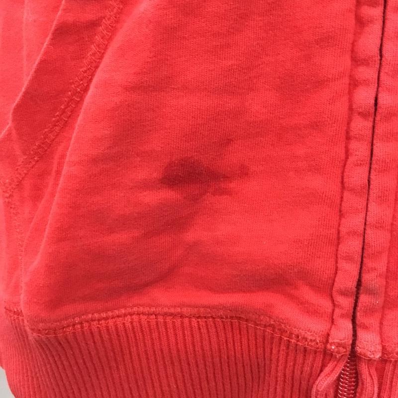 トミーヒルフィガー TOMMY HILFIGER パーカー 長袖 フルジップ ジップアップ フーディー XL ロゴ、文字 赤 / レッド /  メンズ USED 古着 中古 10117174