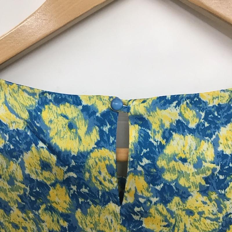 クローゼットストーリーユナイテッドアローズ closet story UNITED ARROWS ワンピース ひざ丈スカート 6926-699-0021 チュニック 花柄 青 / ブルー / X 黄 / イエロー /  レディース USED 古着 中古 10138513