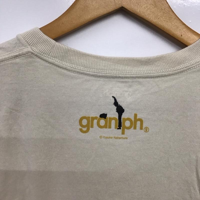 グラニフ graniph Tシャツ 半袖 半袖カットソー プリントTシャツ クルーネックカットソー M ロゴ、文字 ベージュ / ベージュ /  メンズ USED 古着 中古 10150927