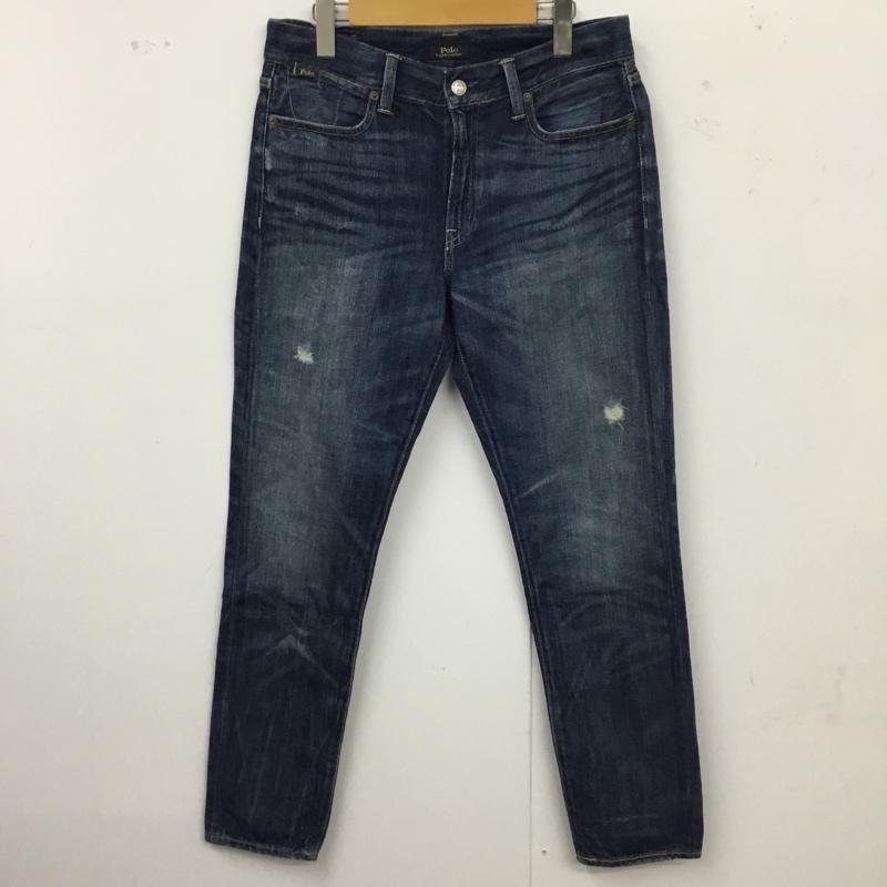 ポロラルフローレン POLO RALPH LAUREN パンツ デニム、ジーンズ デニムパンツ ストレートパンツ カジュアルパンツ 28インチ 無地 インディゴ / インディゴ /  メンズ USED 古着 中古 10122387