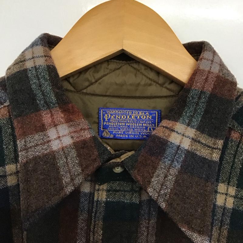 ペンドルトン PENDLETON シャツ、ブラウス 長袖 70s 70年代 ウール L チェック マルチカラー / マルチカラー /  メンズ USED 古着 中古 10144068