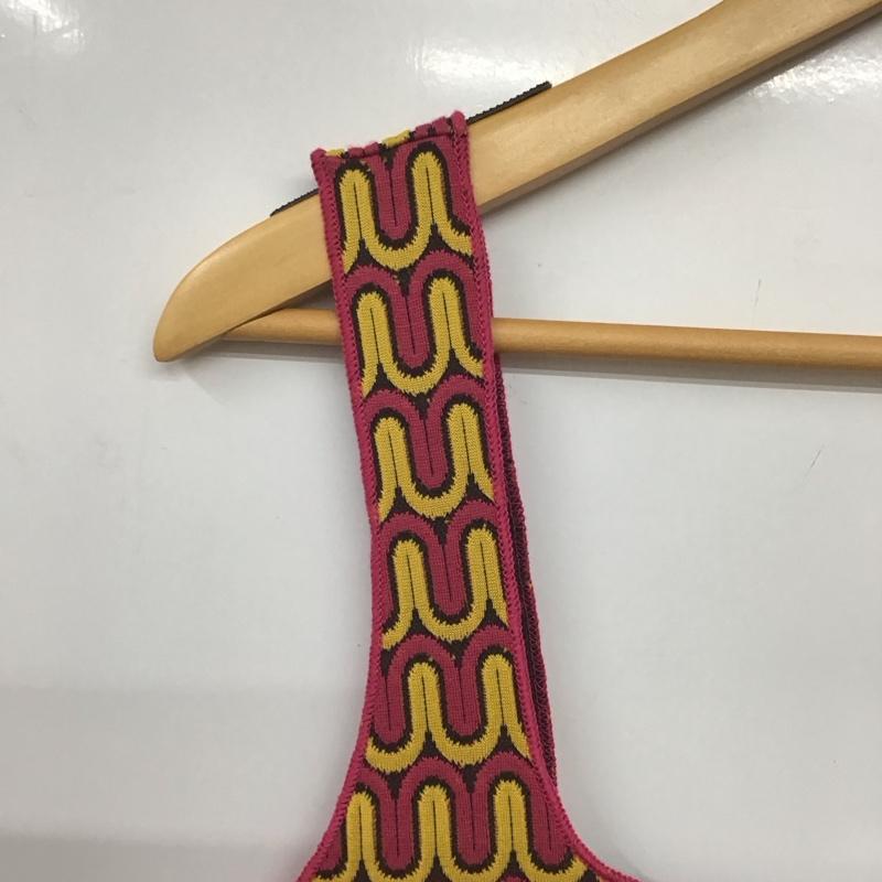 ザラ ZARA ワンピース ひざ丈スカート 1930 012 641 ノースリーブ M 総柄 桃 / ピンク / X 橙 / オレンジ /  レディース USED 古着 中古 10142151