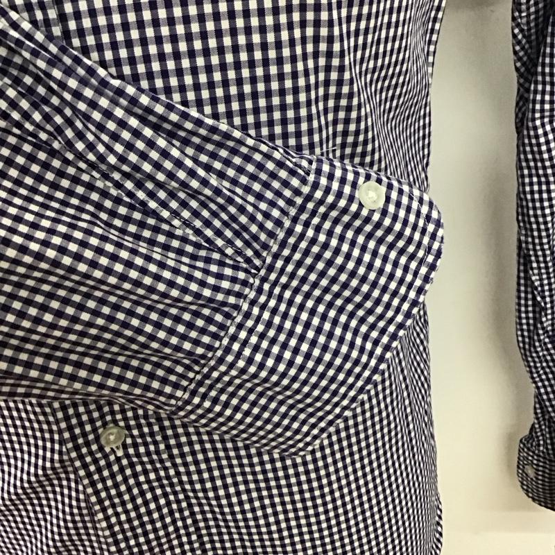 ディア ザムラーソロ Der SAMMLER SOLO シャツ、ブラウス 長袖 長袖シャツ チェックシャツ カラーシャツ ボタンダウンシャツ S チェック 白 / ホワイト / X 青 / ブルー /  メンズ USED 古着 中古 10125330