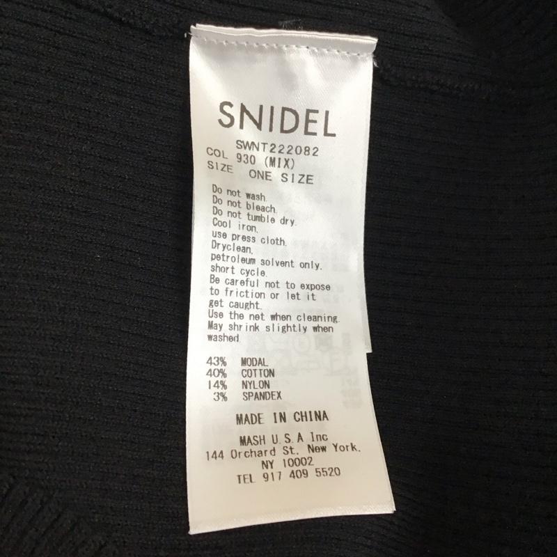 スナイデル SNIDEL ニット、セーター 半袖 SWNT222082 ニットカラーニットプルオーバー ノースリーブニット 無地 白 / ホワイト / X 黒 / ブラック /  レディース USED 古着 中古 10117482