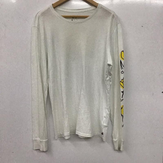 ナイキ NIKE カットソー 長袖 923451-100 フラワープリント 長袖カットソー クルーネックカットソー XL プリント 白 / ホワイト /  メンズ USED 古着 中古 10136165