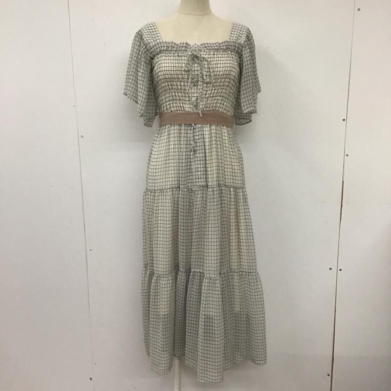 ナイスクラップ NICE CLAUP ワンピース ロングスカート 半袖ワンピース ロングワンピース シフォン フレアスカート ギンガムチェックワンピース FREE チェック マルチカラー / マルチカラー /  レディース USED 古着 中古 10108466