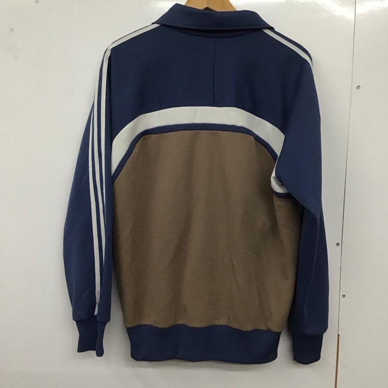アディダス adidas ジャケット、上着 ジャケット、ブレザー ジップアップジャケット アウター 古着 ジャージ 70s L ロゴ、文字 水色 / ライトブルー /  メンズ USED 古着 中古 10129308
