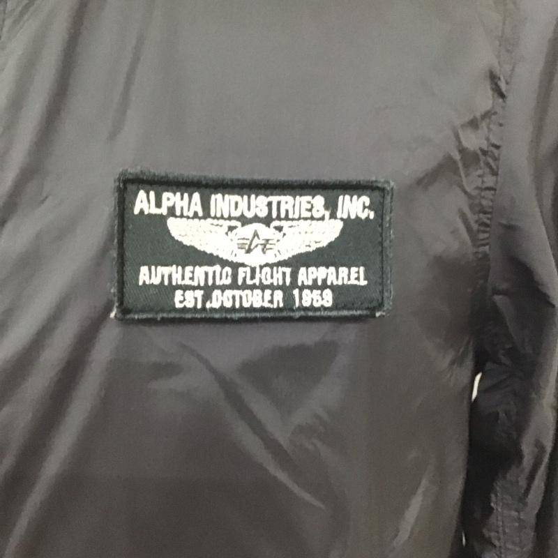 アルファインダストリー Alpha Industries ジャケット、上着 ジャンパー、ブルゾン ジップアップジャケット ジャンパー ジャケット カジュアルジャケット アウター M ロゴ、文字 黒 / ブラック /  メンズ USED 古着 中古 10119522